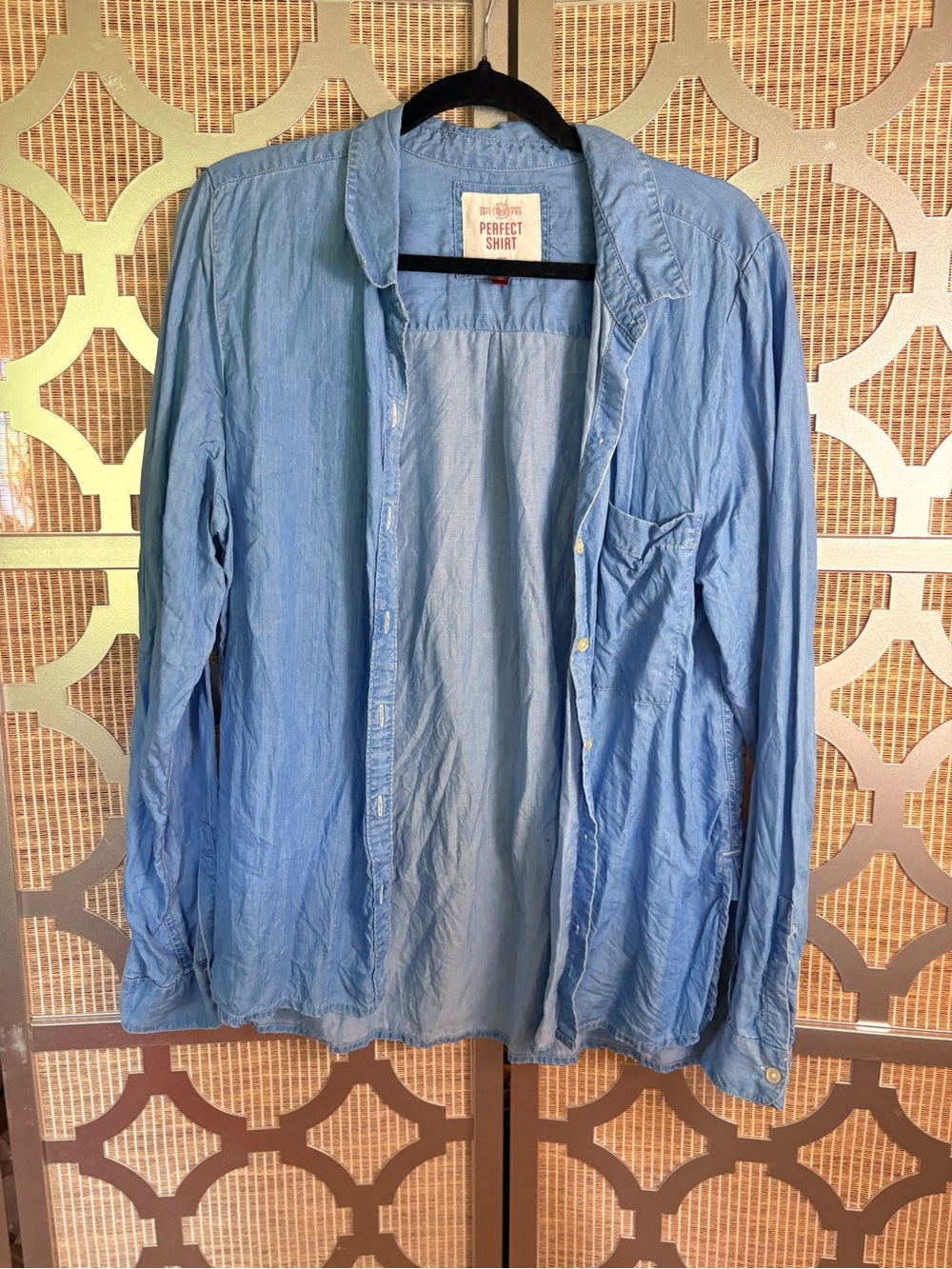 SO Women's Light Blue Button-Down Shirt